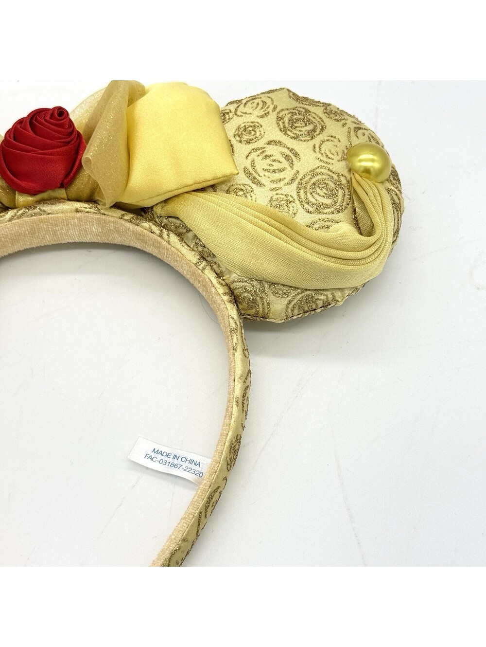 Tokyo Disney Belle Gold Rose Minnie Ears Headband Beauty Beast Japan Resort OSFA - Picture 5 of 6